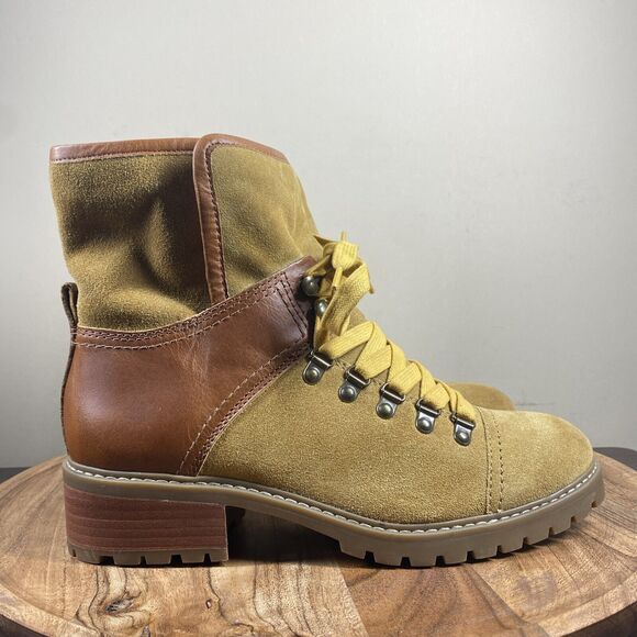 Frye & Co Anise Fold Over Womens Size 10M Brown Leather Hiker Boots - Picture 1 of 8